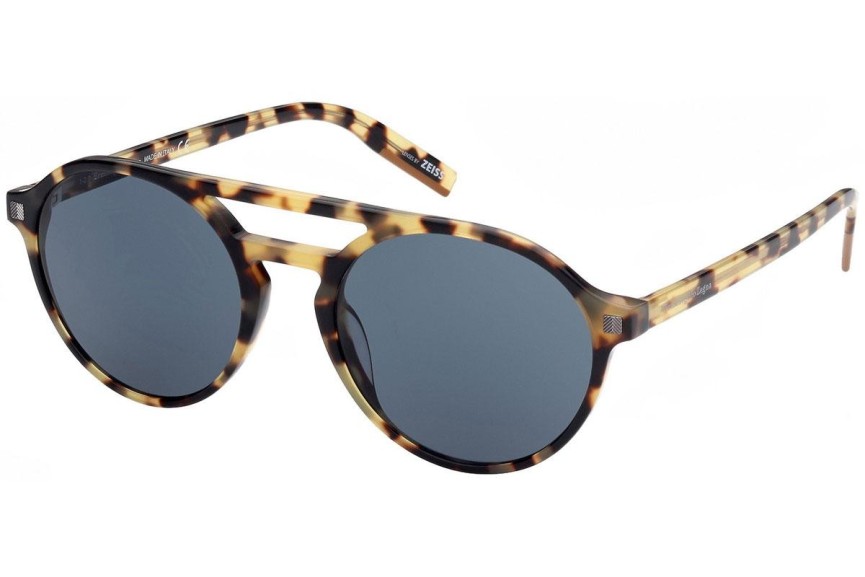 Okulary przeciwsłoneczne Zegna EZ0180 52V Okrągłe Havana
