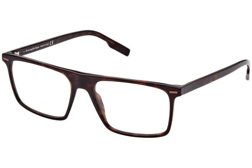 Okulary korekcyjne Zegna EZ5243 52A Kwadratowe Havana