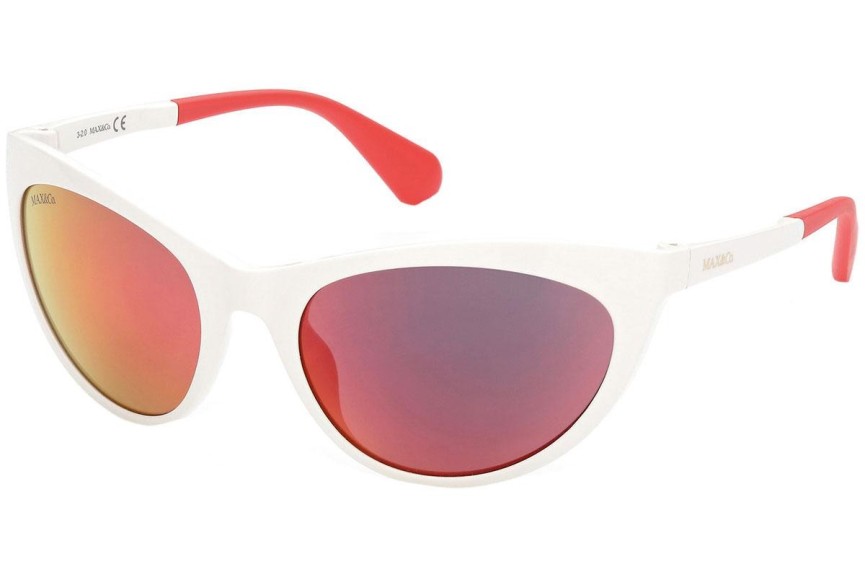 Okulary przeciwsłoneczne Max&Co. MO0037 21L Kocie oczy Białe