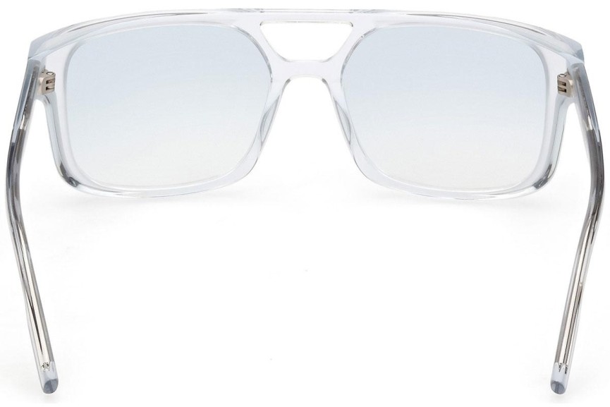 Okulary przeciwsłoneczne Zegna EZ0209 86W Kwadratowe Niebieskie