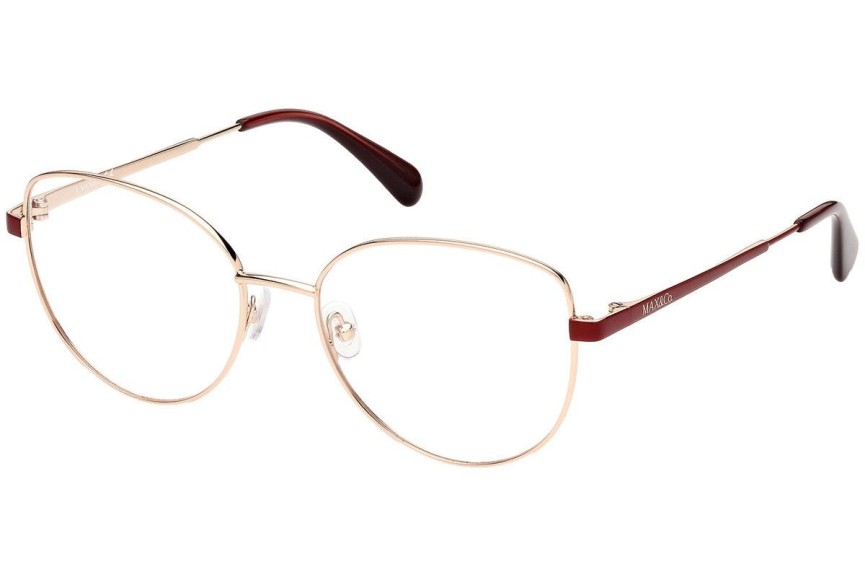 Okulary korekcyjne Max&Co. MO5064 028 Kocie oczy Złote