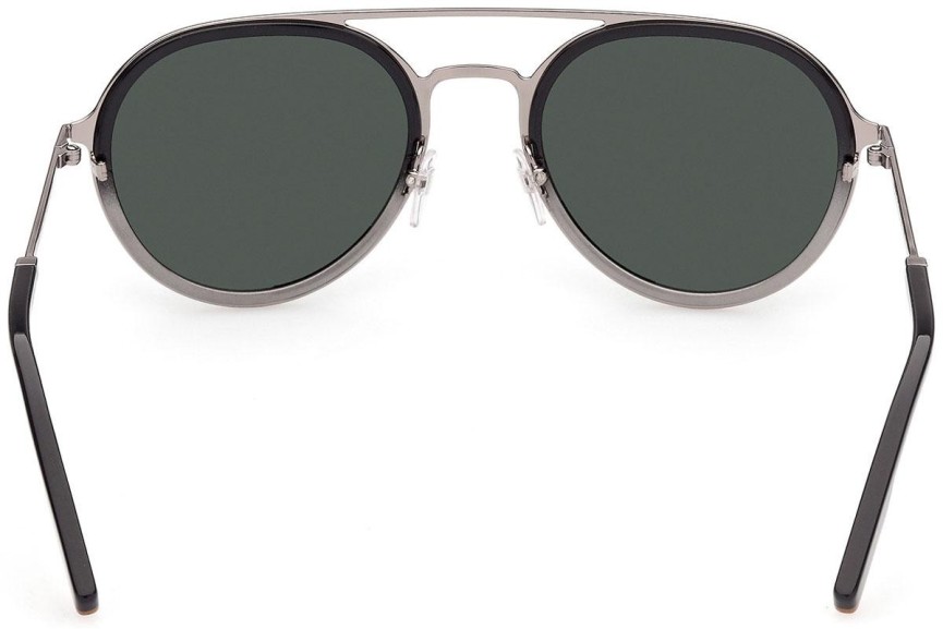 Okulary przeciwsłoneczne Zegna EZ0156 14N Okrągłe Czarne