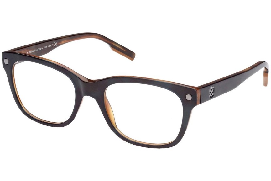 Okulary korekcyjne Zegna EZ5230 096 Kwadratowe Zielone