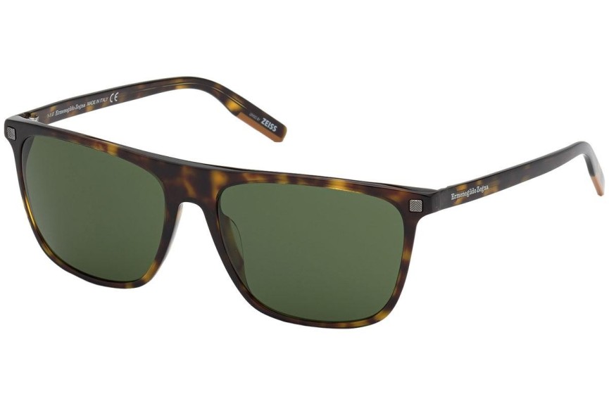 Okulary przeciwsłoneczne Zegna EZ0169 52N Flat Top Havana