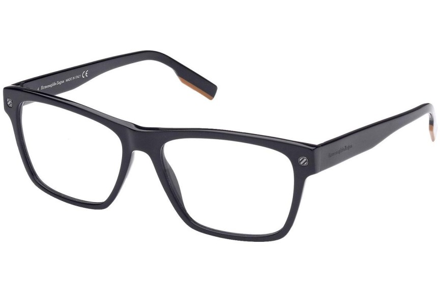 Okulary korekcyjne Zegna EZ5231 001 Kwadratowe Czarne
