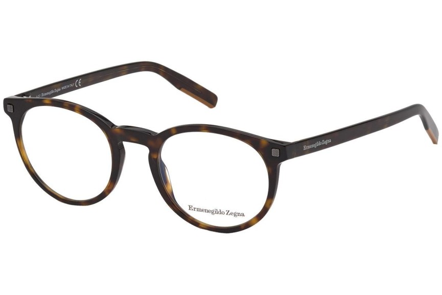 Okulary korekcyjne Zegna EZ5214 052 Okrągłe Havana