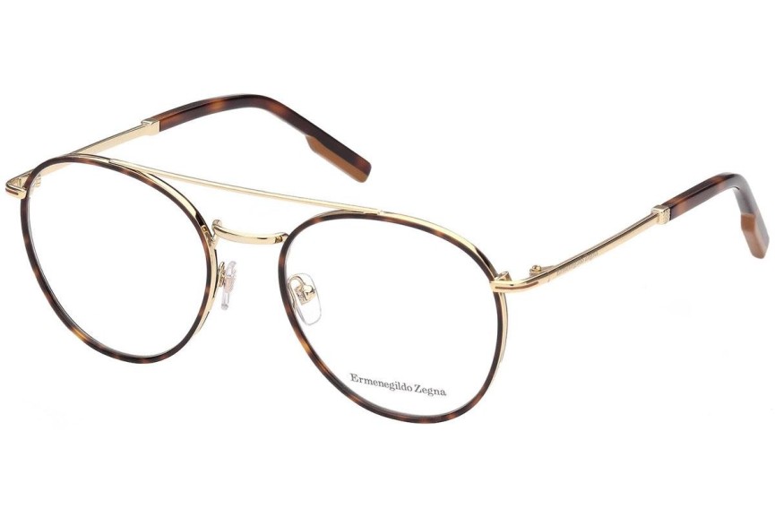 Okulary korekcyjne Zegna EZ5198 052 Okrągłe Havana