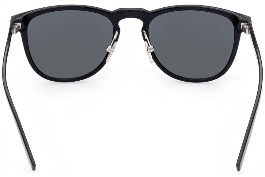 Okulary przeciwsłoneczne Zegna EZ0182 01A Kwadratowe Czarne