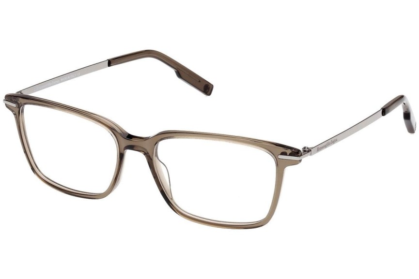Okulary korekcyjne Zegna EZ5246 051 Kwadratowe Beżowe