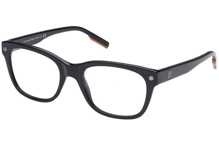 Okulary korekcyjne Zegna EZ5230 001 Kwadratowe Czarne