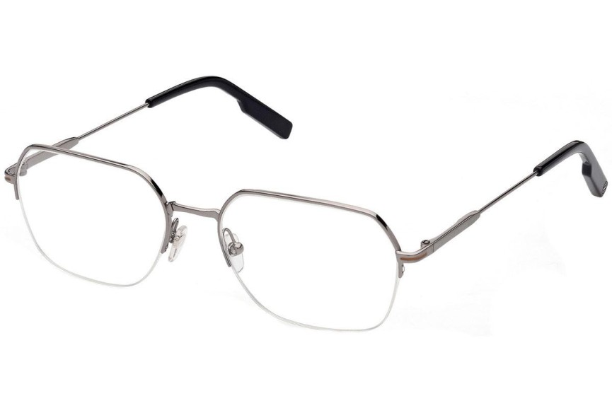 Okulary korekcyjne Zegna EZ5226 009 Prostokątne Srebrne