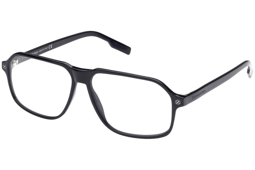 Okulary korekcyjne Zegna EZ5227 001 Pilotki (Aviator) Czarne