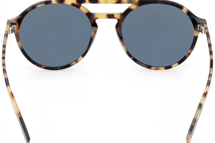 Okulary przeciwsłoneczne Zegna EZ0180 52V Okrągłe Havana