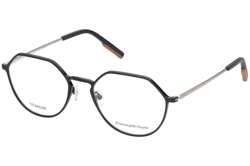 Okulary korekcyjne Zegna EZ5180 002 Kwadratowe Czarne