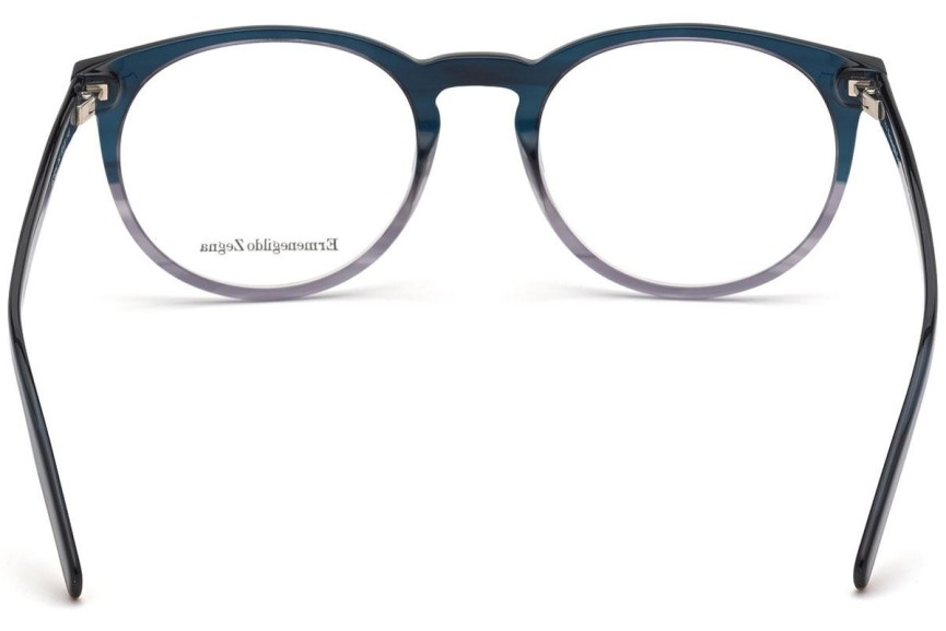 Okulary korekcyjne Zegna EZ5214 092 Okrągłe Niebieskie
