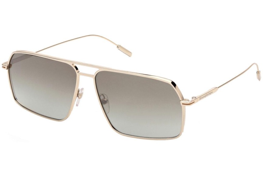 Okulary przeciwsłoneczne Zegna EZ0193 32G Pilotki (Aviator) Złote