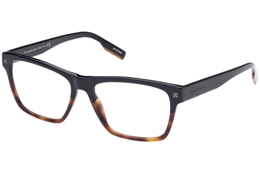 Okulary korekcyjne Zegna EZ5231 005 Kwadratowe Czarne