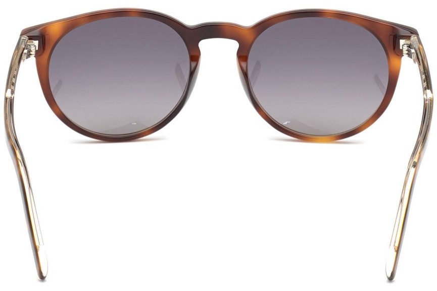 Okulary przeciwsłoneczne Zegna EZ0172 52B Okrągłe Havana