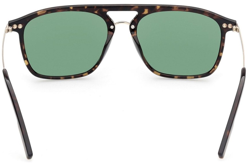Okulary przeciwsłoneczne Zegna EZ0183 52N Kwadratowe Havana