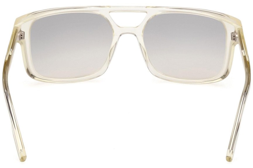 Okulary przeciwsłoneczne Zegna EZ0209 39B Kwadratowe Żółte