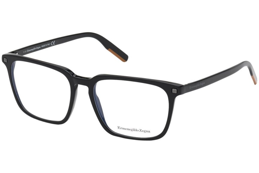 Okulary korekcyjne Zegna EZ5201 001 Kwadratowe Czarne