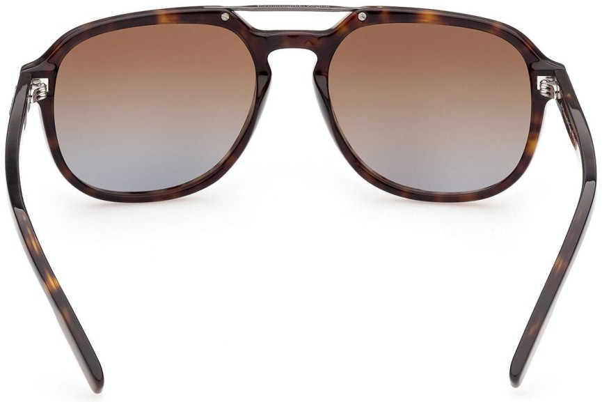 Okulary przeciwsłoneczne Zegna EZ0149 52F Pilotki (Aviator) Havana