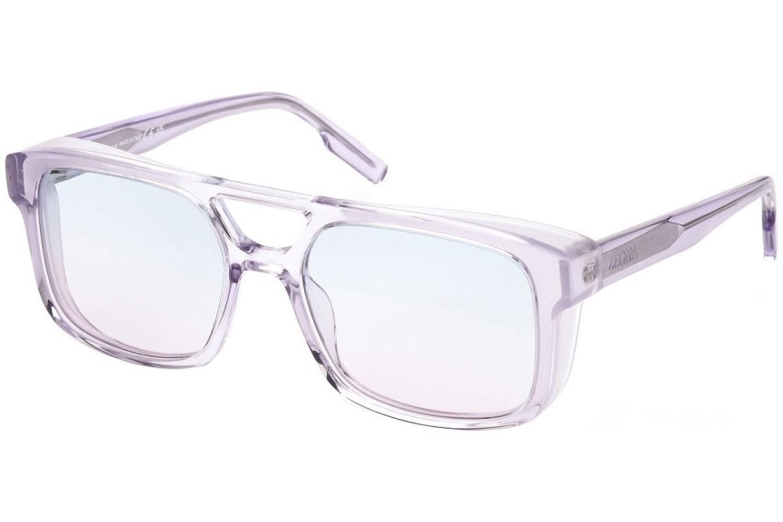 Okulary przeciwsłoneczne Zegna EZ0209 80W Kwadratowe Fioletowe