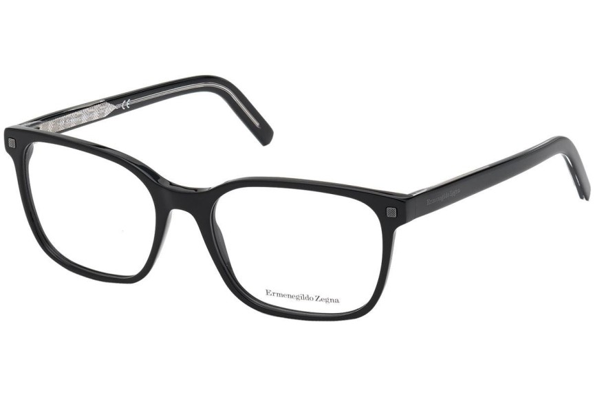 Okulary korekcyjne Zegna EZ5203 001 Kwadratowe Czarne
