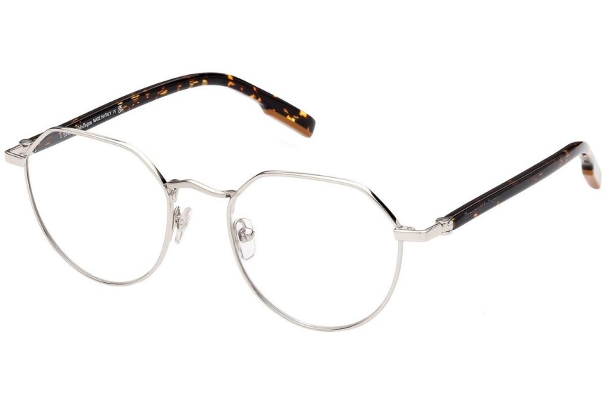 Okulary korekcyjne Zegna EZ5238 016 Okrągłe Srebrne
