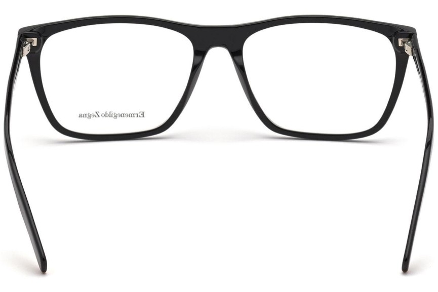 Okulary korekcyjne Zegna EZ5215 001 Kwadratowe Czarne