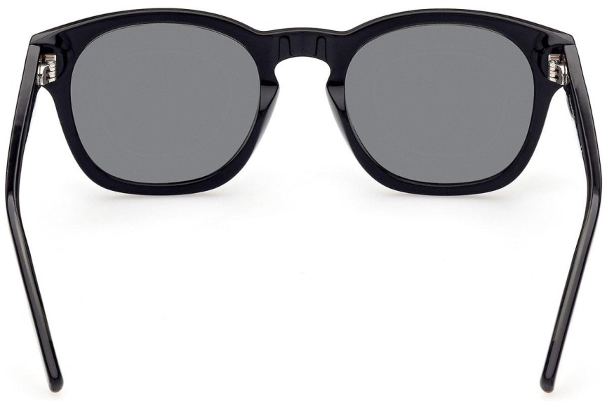 Okulary przeciwsłoneczne Zegna EZ0195 05N Okrągłe Czarne