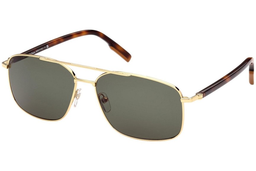 Okulary przeciwsłoneczne Zegna EZ0205 30N Pilotki (Aviator) Złote
