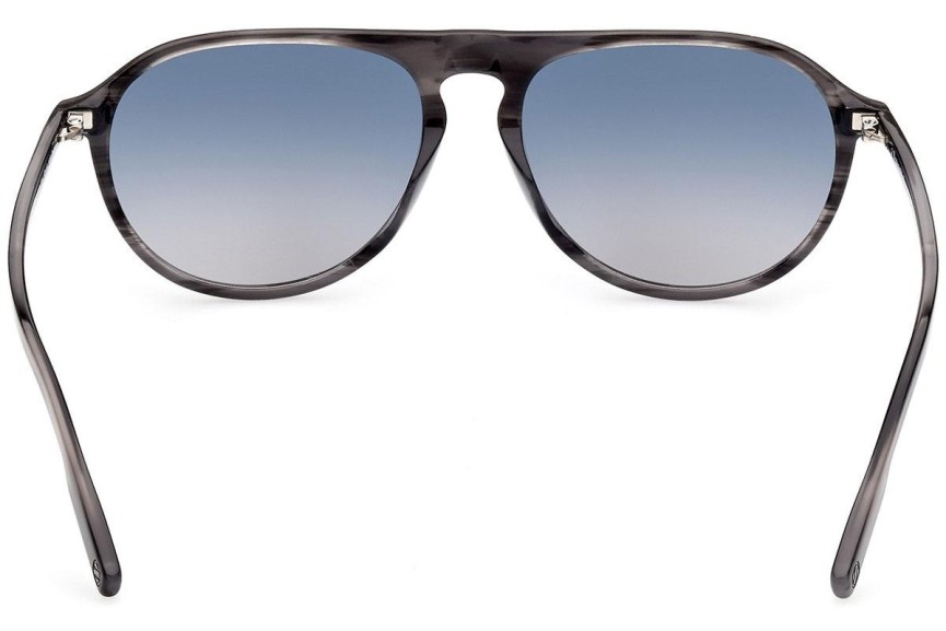 Okulary przeciwsłoneczne Zegna EZ0202 52X Pilotki (Aviator) Havana