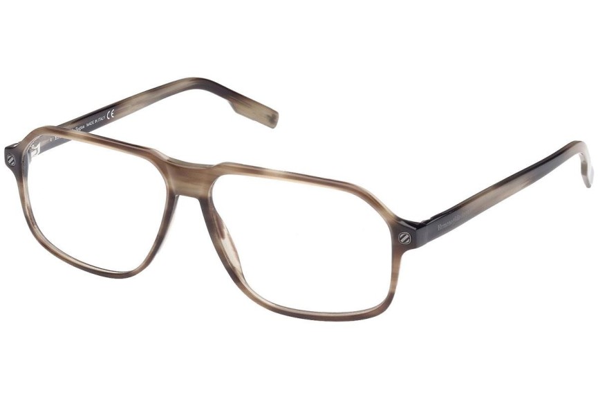 Okulary korekcyjne Zegna EZ5227 050 Pilotki (Aviator) Brązowe