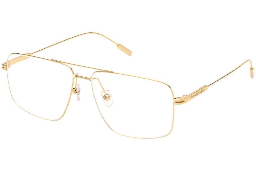 Okulary korekcyjne Zegna EZ5225 030 Kwadratowe Złote