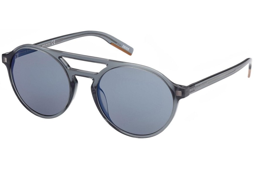 Okulary przeciwsłoneczne Zegna EZ0180 20C Okrągłe Szare