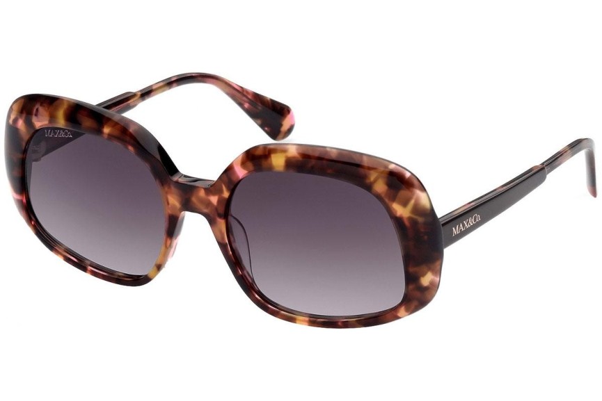 Okulary przeciwsłoneczne Max&Co. MO0018 52B Kwadratowe Havana