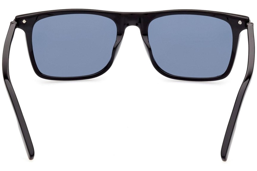 Okulary przeciwsłoneczne Zegna EZ0204 01V Kwadratowe Czarne