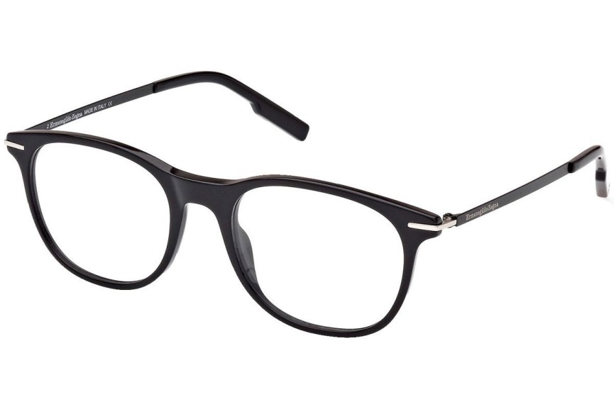 Okulary korekcyjne Zegna EZ5245 001 Okrągłe Czarne