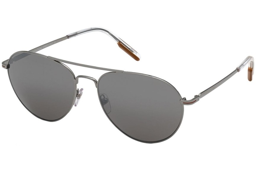 Okulary przeciwsłoneczne Zegna EZ0175 08C Pilotki (Aviator) Srebrne