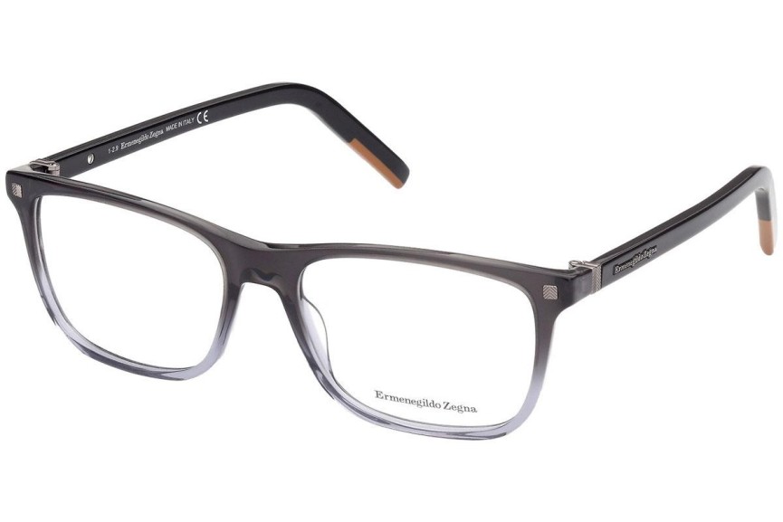 Okulary korekcyjne Zegna EZ5187 005 Kwadratowe Czarne