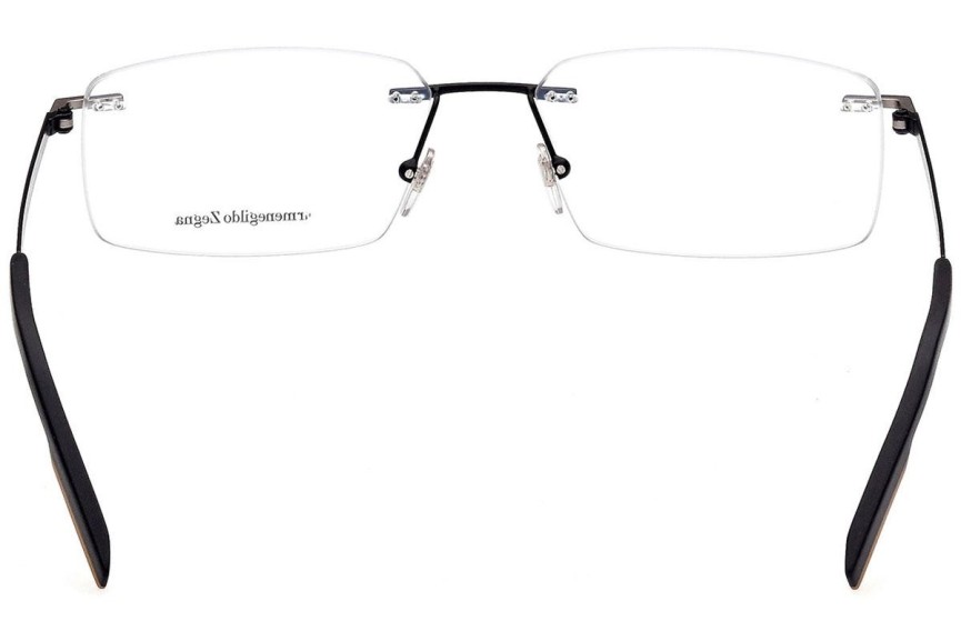 Okulary korekcyjne Zegna EZ5219 002 Prostokątne Czarne