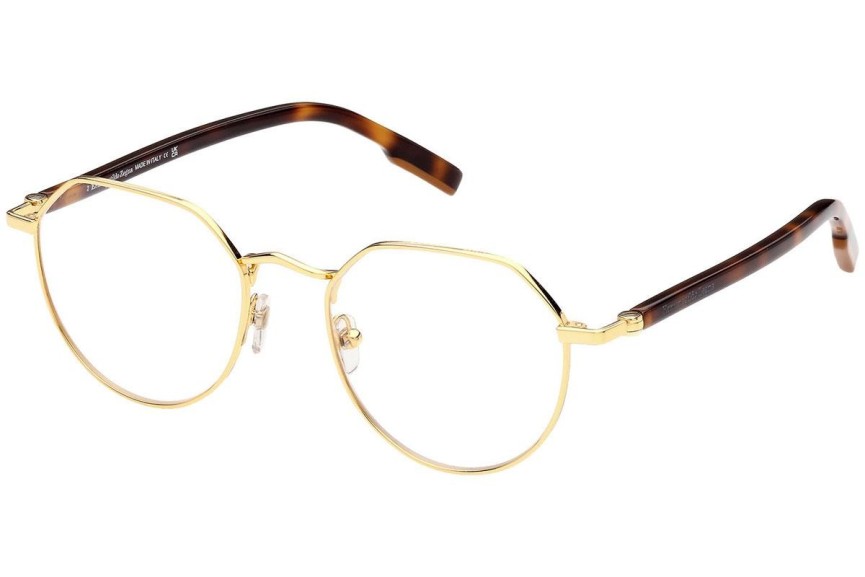 Okulary korekcyjne Zegna EZ5238 030 Okrągłe Złote