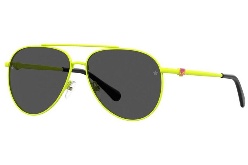Okulary przeciwsłoneczne Chiara Ferragni CF1001/S 40G/IR Pilotki (Aviator) Żółte