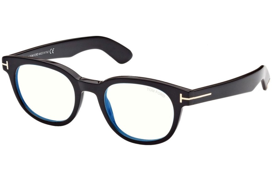 Okulary korekcyjne Tom Ford FT5807-B 001 Okrągłe Czarne