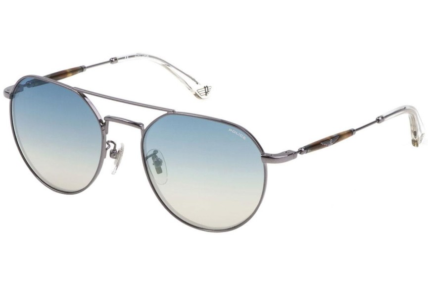 Okulary przeciwsłoneczne Police Origins Urban 7 SPLF14 509B Okrągłe Srebrne