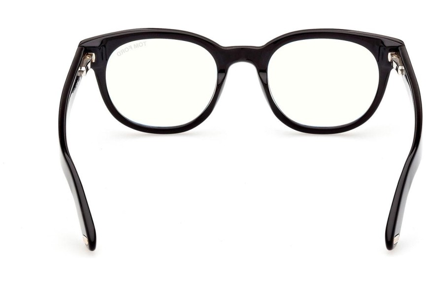 Okulary korekcyjne Tom Ford FT5807-B 001 Okrągłe Czarne