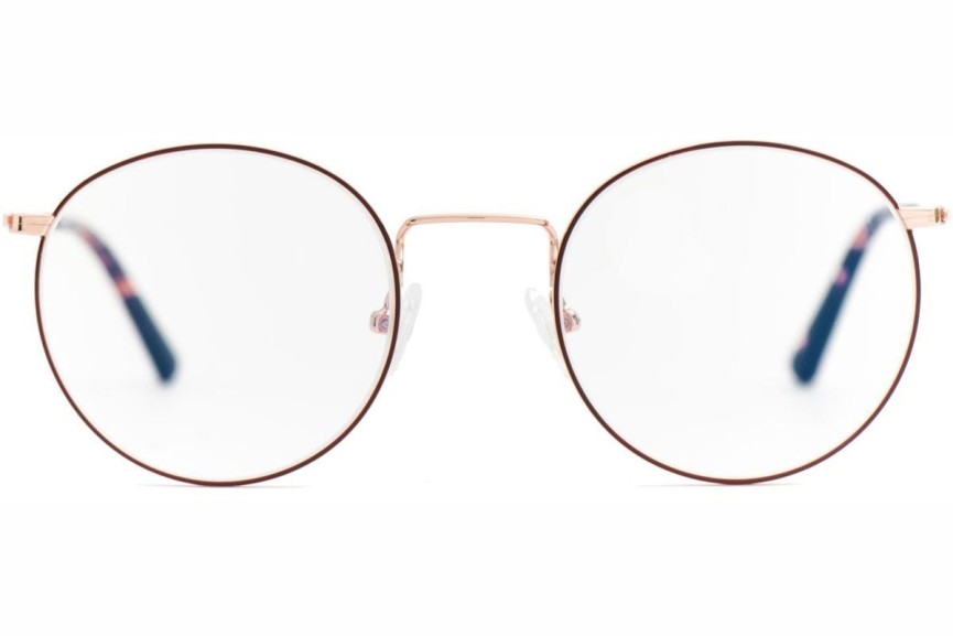 Okulary korekcyjne OiO by eyerim Max Havana blue-light [non-prescription] Okrągłe Brązowe