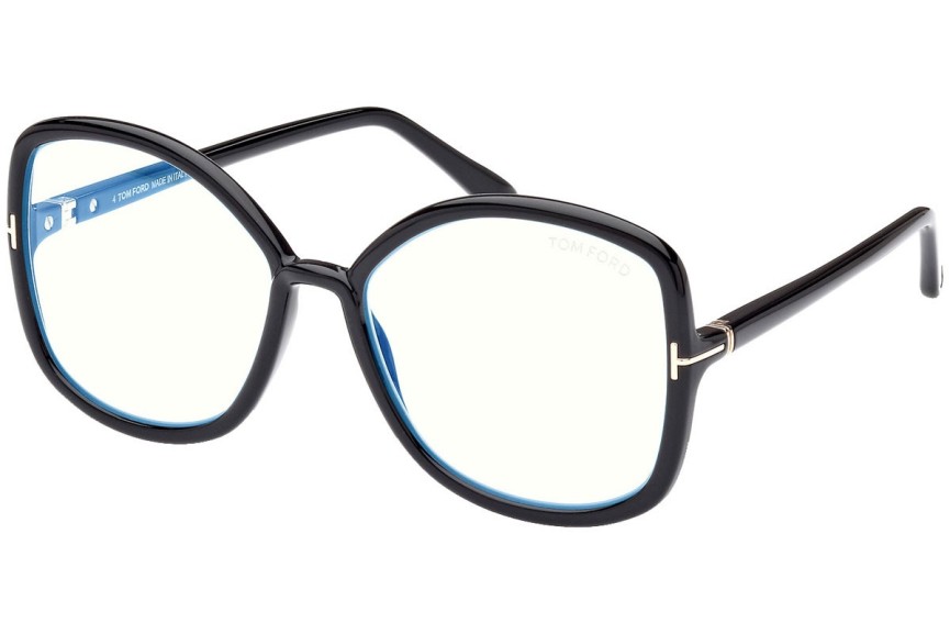 Brillen Tom Ford FT5845-B 001 Vierkant Zwart