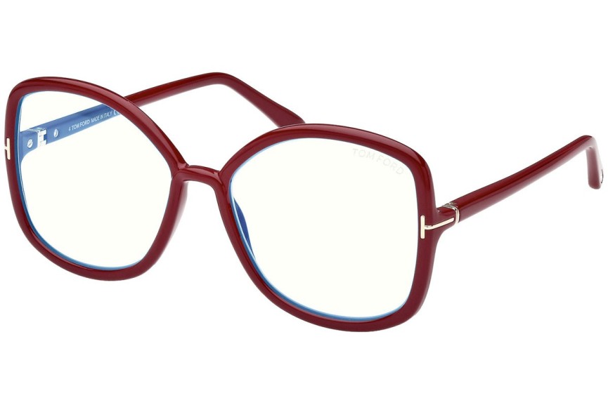 Okulary korekcyjne Tom Ford FT5845-B 074 blue-light [non-prescription] Kwadratowe Różowe